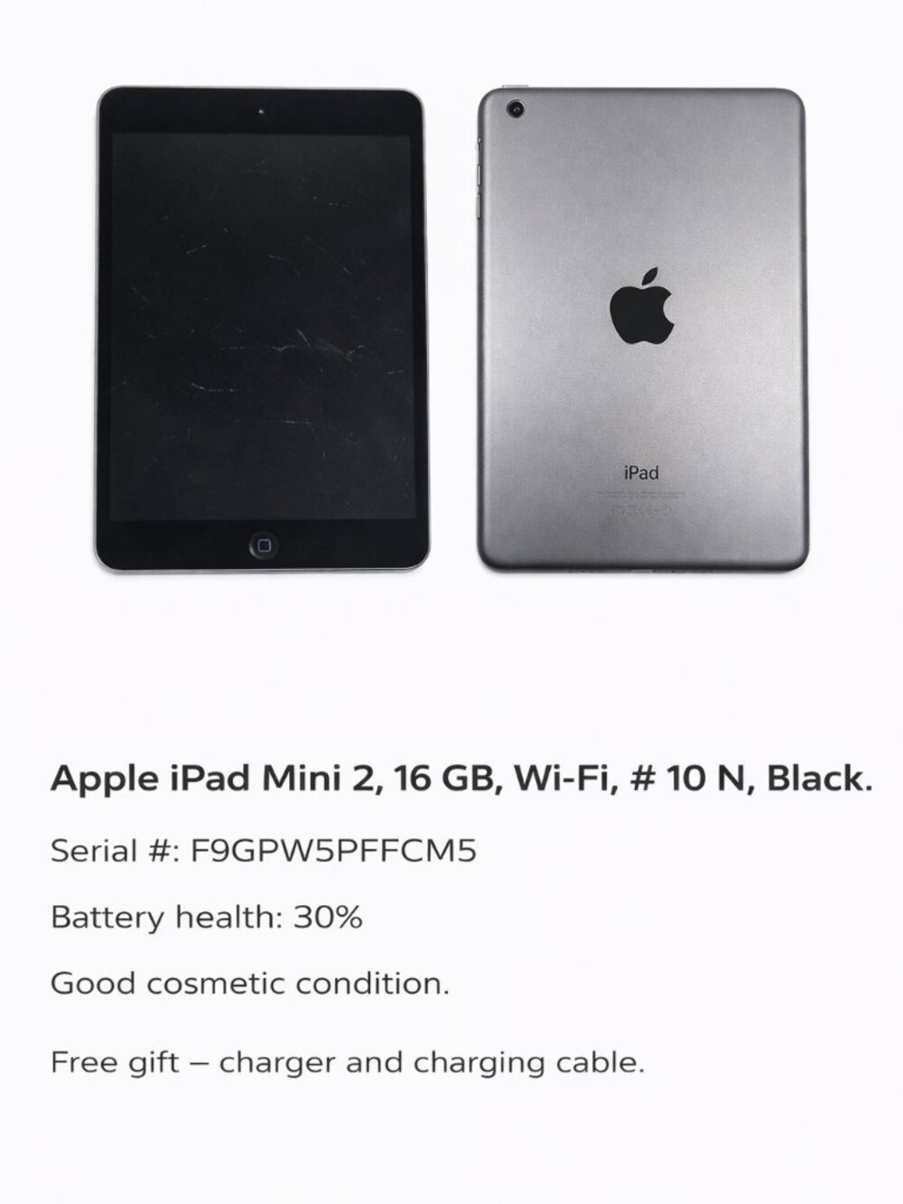 Apple iPad Mini 2 16GB Wi-Fi Black #10N